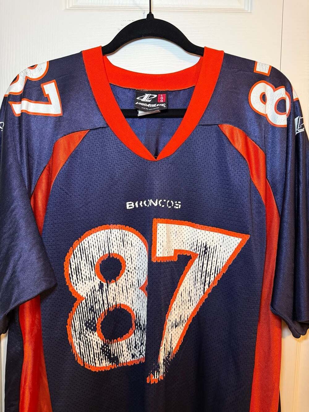 Vintage Logo Athletic Denver Broncos Ed McCaffrey #87 Football Jersey Men's L